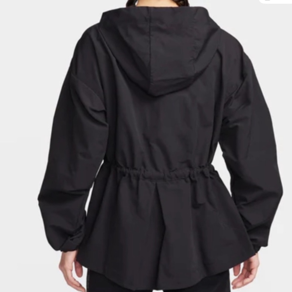 NIKE Sportswear Jacket Essentials Anorak Gathered Black NEW - Picture 4 of 10